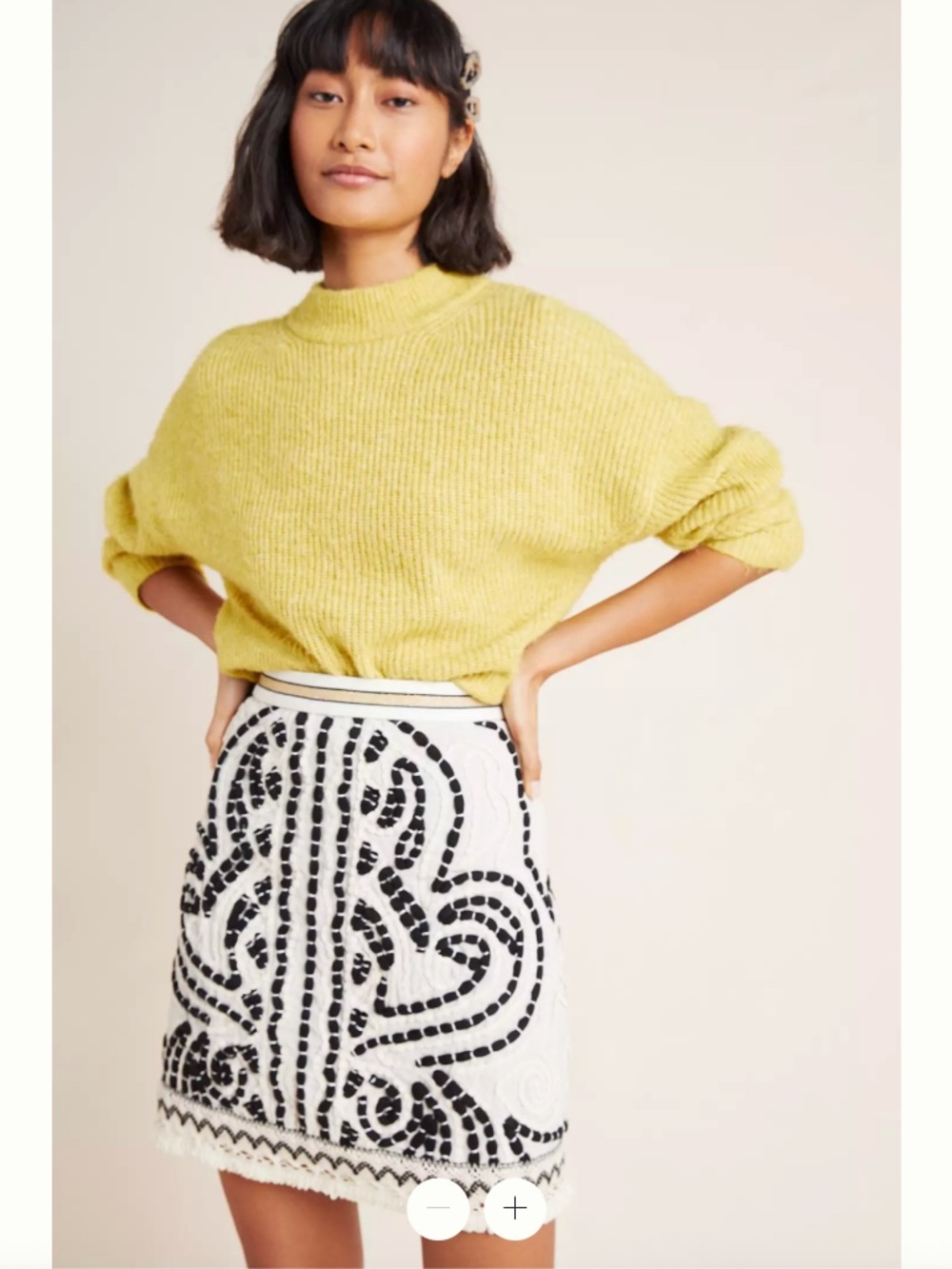 NWT Anthropologie Maeve Carys Embroidered Mini Skirt